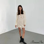 Knit Flare Stylish Long Sleeve Dress image 10
