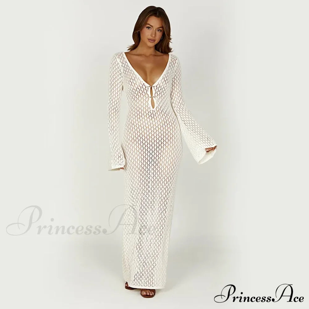 Knit Flare Stylish Long Sleeve Dress image 18