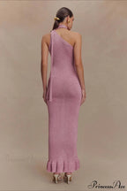Knit Floral Ruffle Maxi Dress image 3