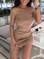 Knit Halter Bandage Mini Dress image 6