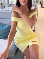 Knit Halter Bandage Mini Dress image 2