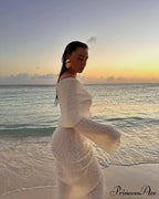 Knit Off-Shoulder Long Sleeve Maxi Dress image 28