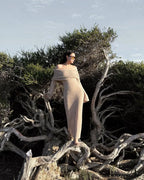 Knit Off-Shoulder Long Sleeve Maxi Dress image 27