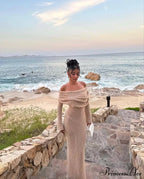 Knit Off-Shoulder Long Sleeve Maxi Dress image 23