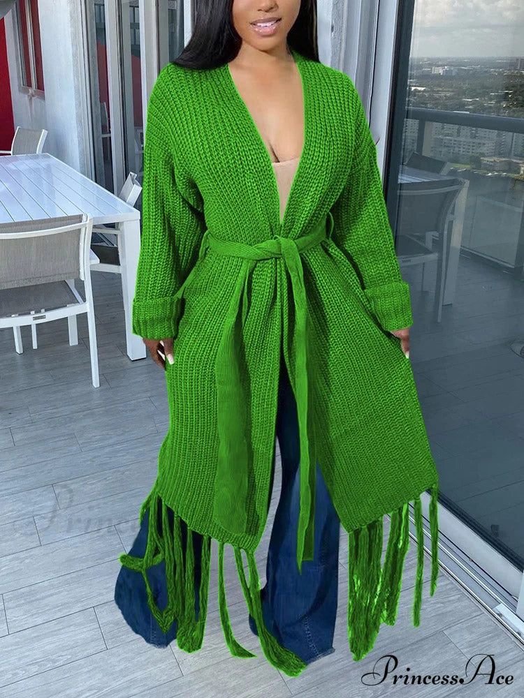 Knit Slit Graceful Turtleneck Sweaters image 3