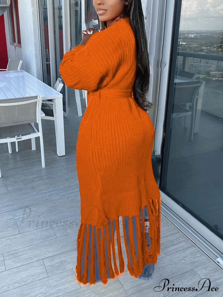 Knit Slit Graceful Turtleneck Sweaters image 20