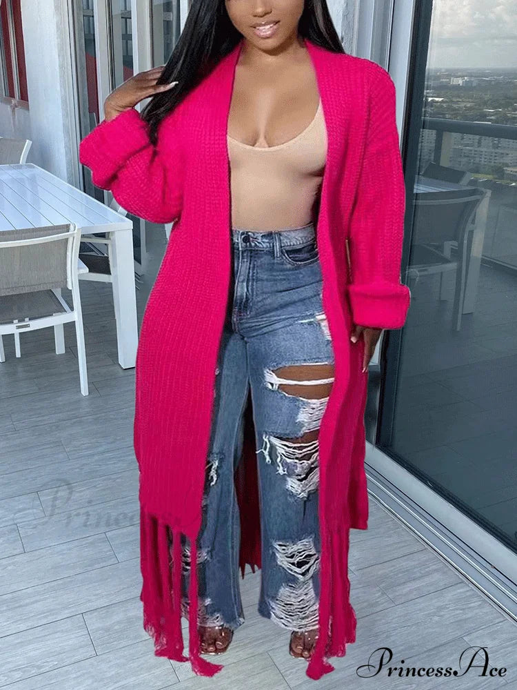 Knit Slit Graceful Turtleneck Sweaters image 13
