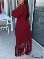 Knit Slit Graceful Turtleneck Sweaters image 11