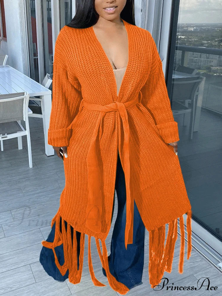 Knit Slit Graceful Turtleneck Sweaters image 18