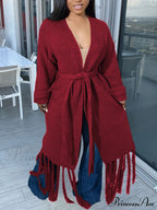 Knit Slit Graceful Turtleneck Sweaters image 9