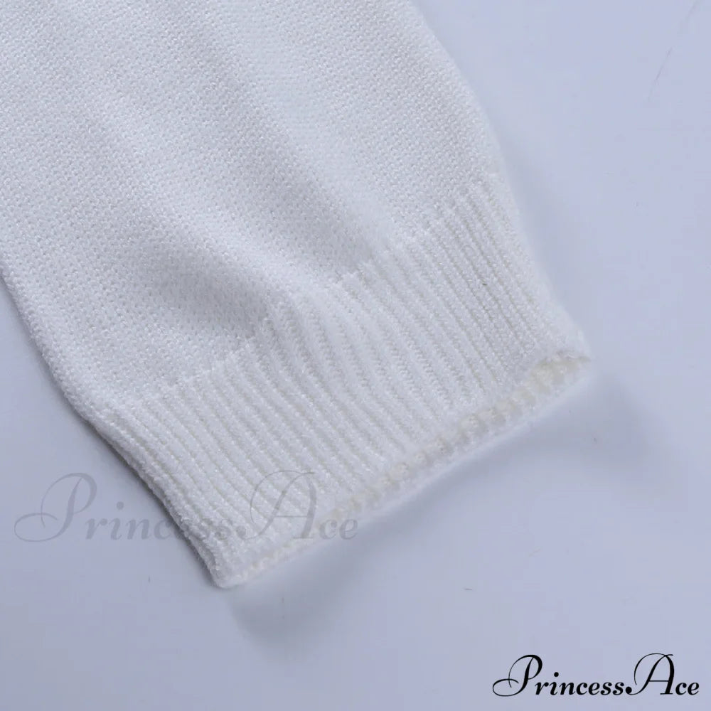 Knit Sweater Stylish Cropped Sleeve image 40
