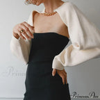 Knit Sweater Stylish Cropped Sleeve image 33