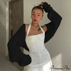Knit Sweater Stylish Cropped Sleeve image 16