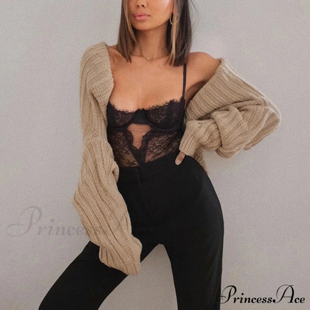 Knit Sweater Stylish Cropped Sleeve image 18