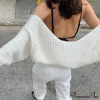 Knit Sweater Stylish Cropped Sleeve image 24
