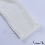 Knit Sweater Stylish Cropped Sleeve image 14