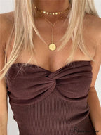 Knit Twisted Stylish Tube Top image 7