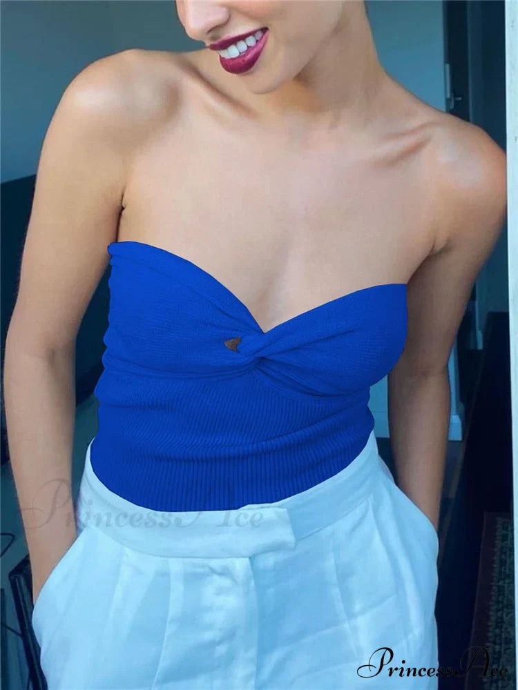 Knit Twisted Stylish Tube Top image 8