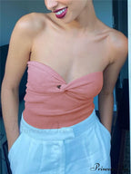 Knit Twisted Stylish Tube Top image 5