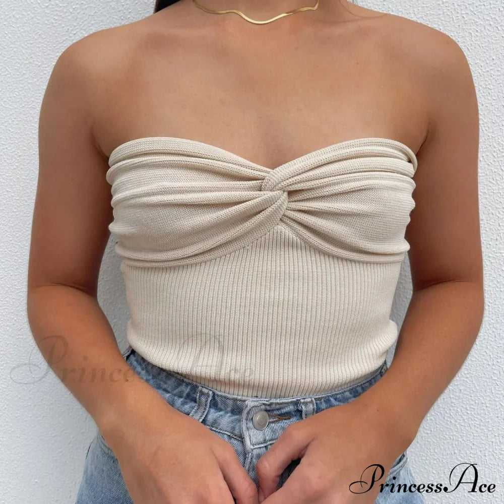Knit Twisted Stylish Tube Top image 26