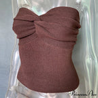 Knit Twisted Stylish Tube Top image 14