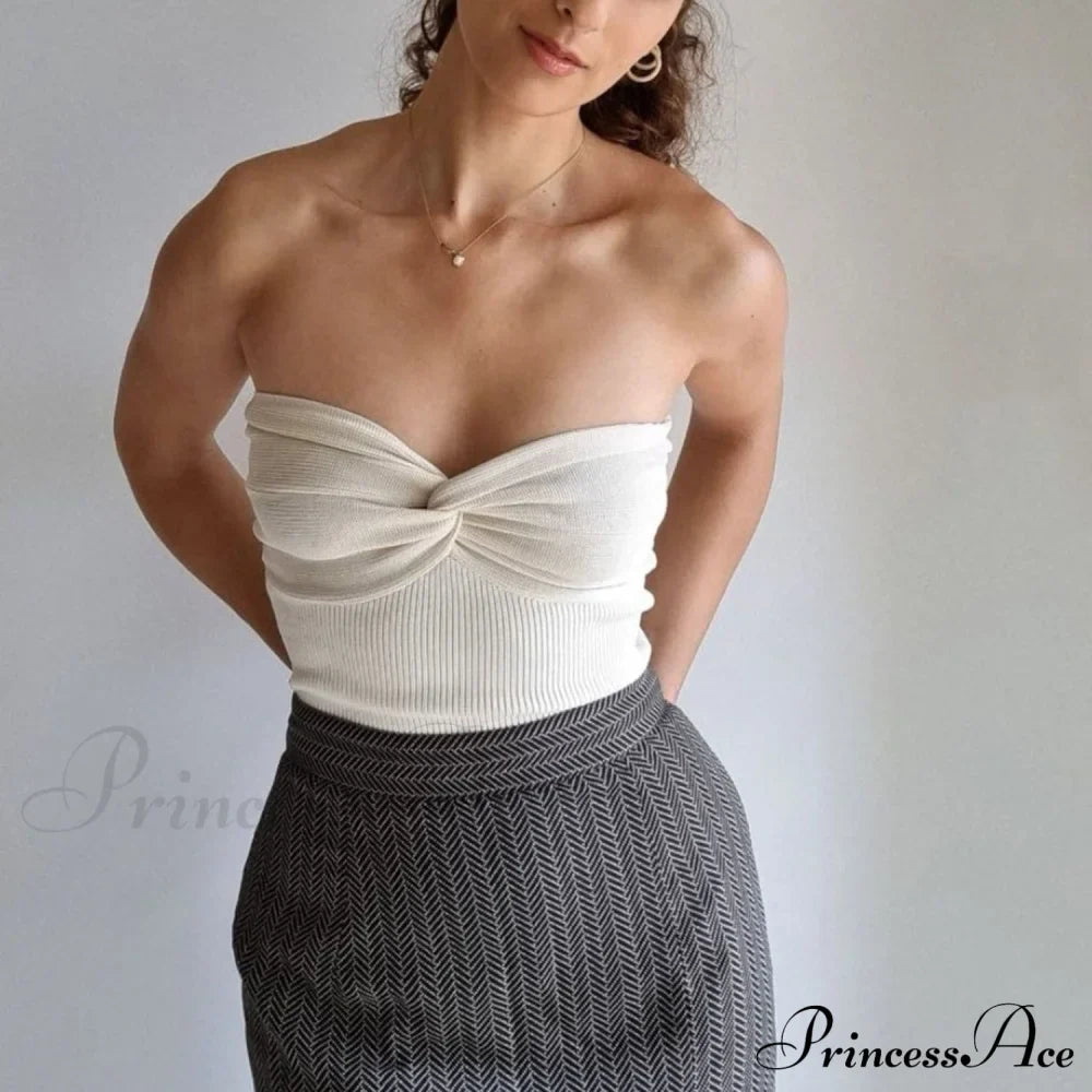Knit Twisted Stylish Tube Top image 25