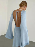 Knitted Backless Lace Up Bikini Cover Up image 5