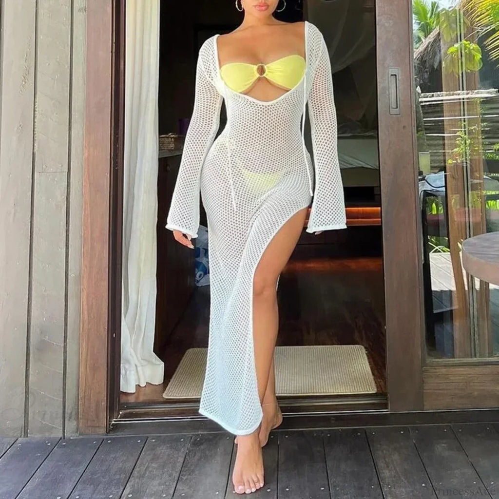 Knitted Cover Up Beach Bikini Set image 3