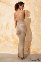 Knitted Cutout V Charming Neck Cover Up Dress image 2