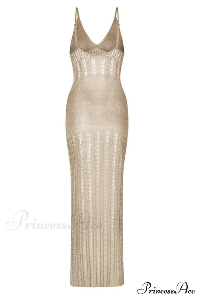 Knitted Cutout V Charming Neck Cover Up Dress image 11