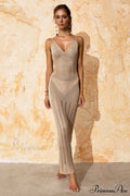 Knitted Cutout V Charming Neck Cover Up Dress image 1