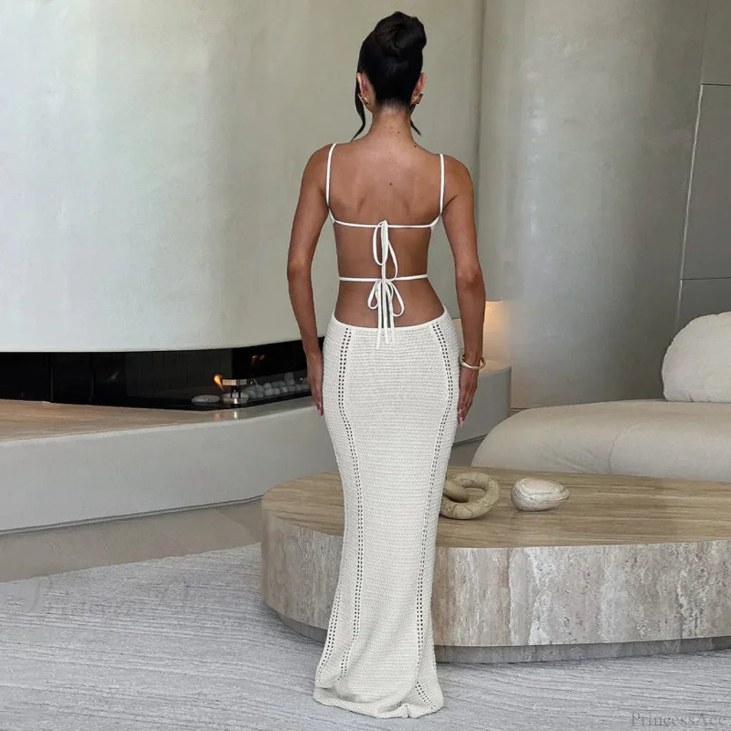 Knitted Elegant Maxi Vacation Dress image 5