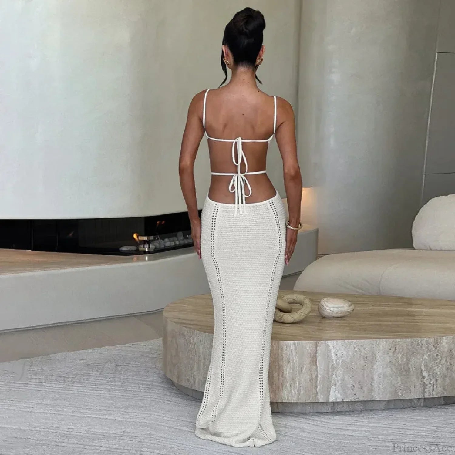 Knitted Elegant Maxi Vacation Dress image 5