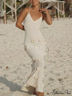Knitted Floral Stylish Midi Dress image 4