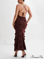 Knitted Floral Stylish Midi Dress image 6