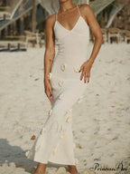 Knitted Floral Stylish Midi Dress image 3
