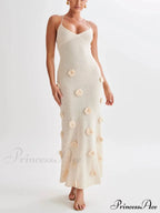 Knitted Floral Stylish Midi Dress image 1