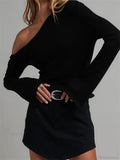 Knitted Long Flare Sleeve Solid Slim Fit T-shirt image 6