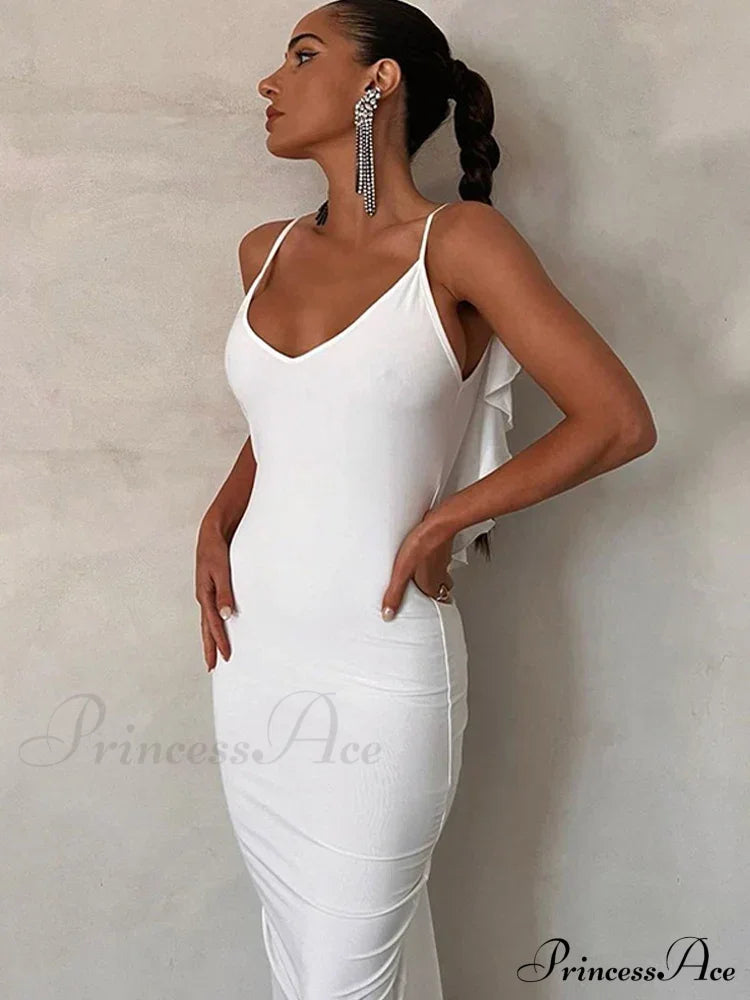 Knitted Open Back Maxi Dress image 1