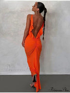 Knitted Open Back Maxi Dress image 2
