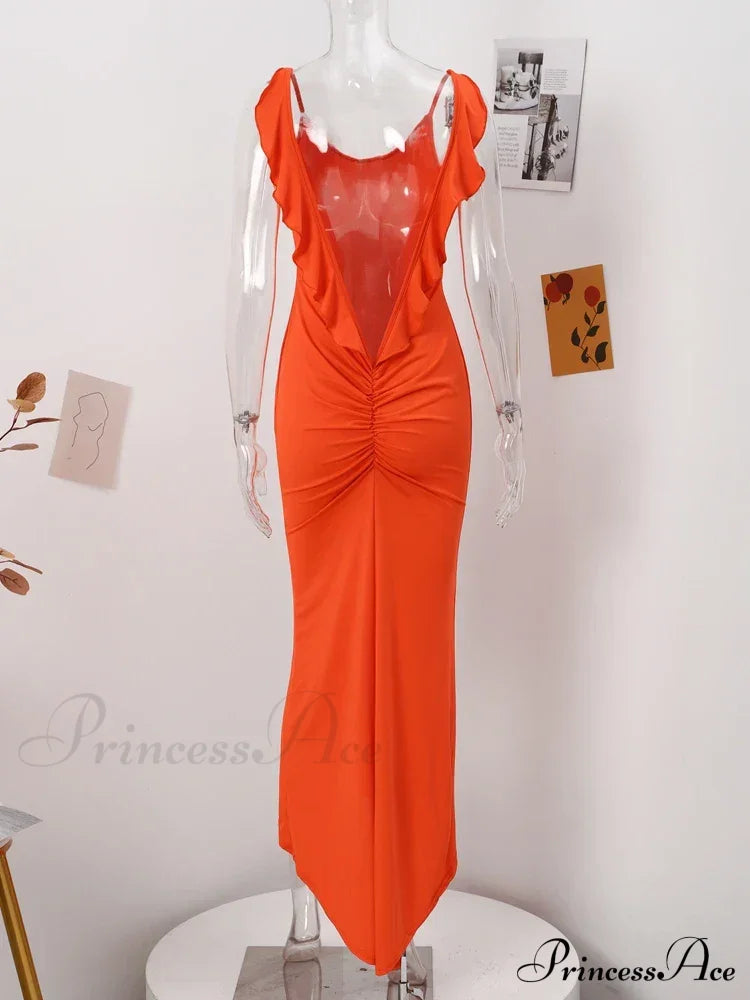 Knitted Open Back Maxi Dress image 6
