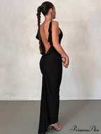 Knitted Open Back Maxi Dress image 7