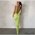 Knitted Open Back Maxi Dress image 9