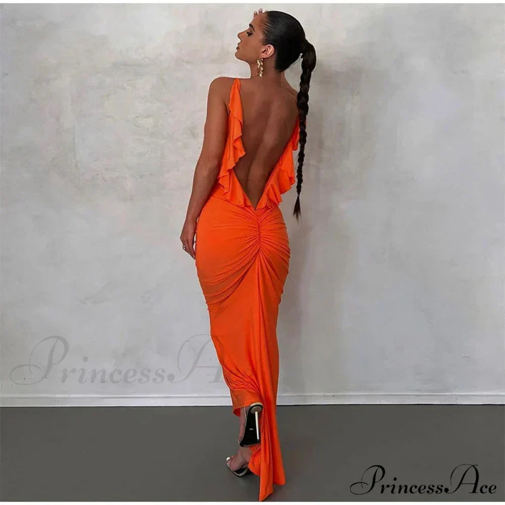Knitted Open Back Maxi Dress image 8