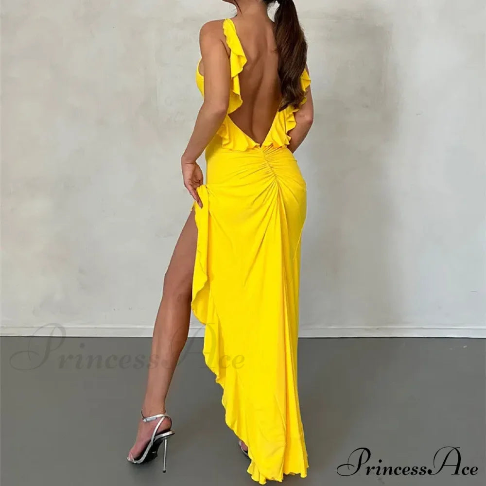 Knitted Open Back Maxi Dress image 12