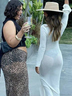 Knitted See Through Maxi Vacation Dress image 3