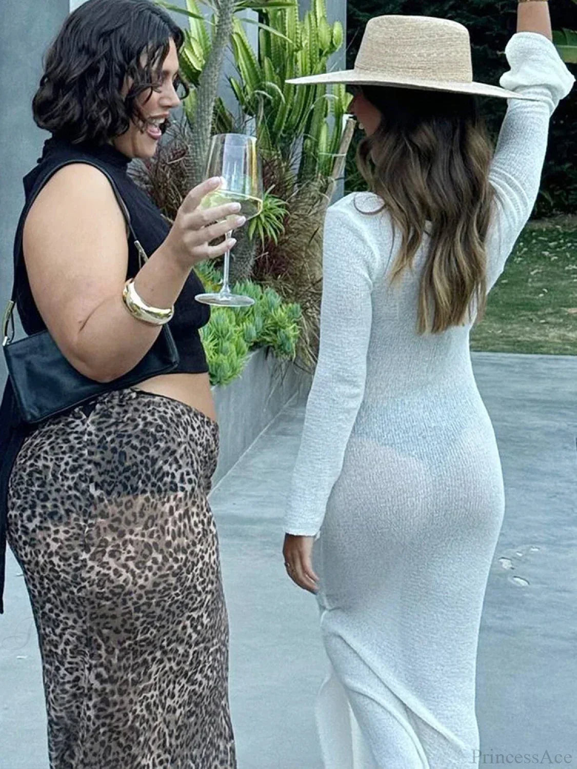 Knitted See Through Maxi Vacation Dress image 3