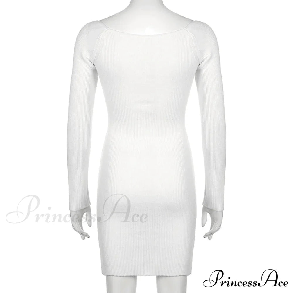 Knitted Sleeves Gown and Women Long Sweater Shoulder Off with Design image 14