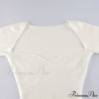 Knitted Sleeves Gown and Women Long Sweater Shoulder Off with Design image 16
