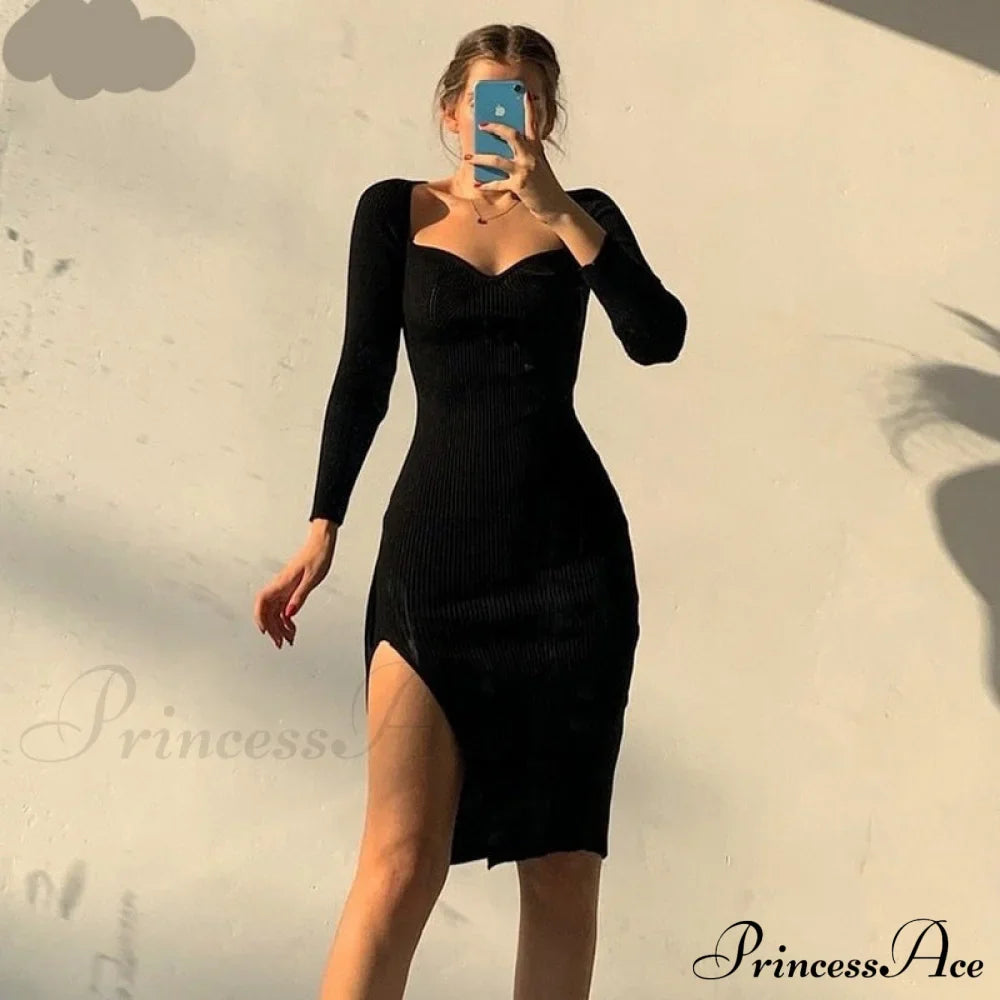 Knitted Sleeves Gown and Women Long Sweater Shoulder Off with Design image 8